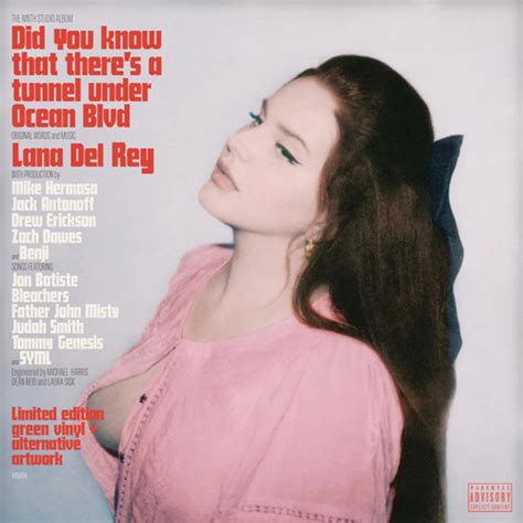 Lana Del Rey Did You Know That Theres A Tunnel Under Ocean Blvd Light Green With Alt Cover