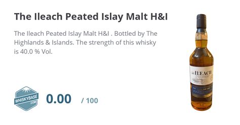 The Ileach Peated Islay Malt Handi Ratings And Reviews Whiskybase