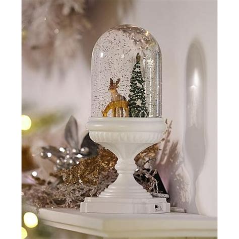 Winter Lane Cascading Musical Lighted Snow Globe ~ Deer