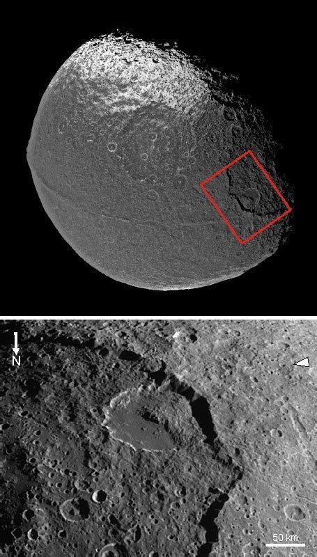 Landslide In Iapetus Malun Crater The Planetary Society