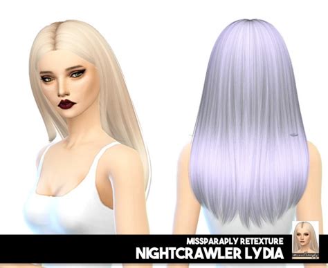 Sims 4 Hairs Miss Paraply Nightcrawler`s Lydia Solids And Dark Roots