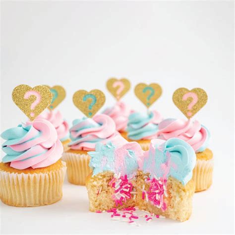 gender reveal pink and blue cupcakes delivery los angeles