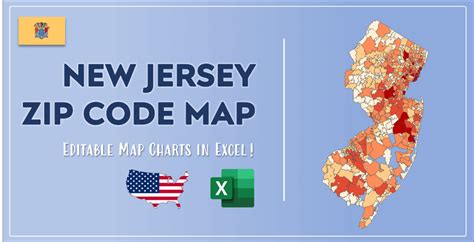 New Jersey Zip Code Map In Excel Zip Codes List And Population Map