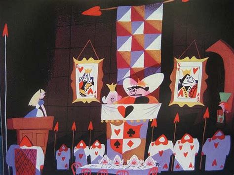 Mary Blair Illustration For The Court Scene In Alice In Wonderland