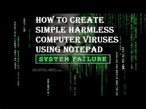 Here's how to make a very simple virus with command prompt and notepad, this is harmless and does not affect anything, this is the secure way to create. How to Create Simple Harmless computer viruses Using ...