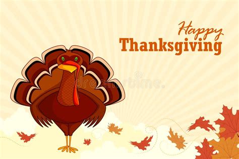 Turkey Wishing Happy Thanksgiving Stock Vector Illustration Of