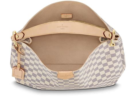 Louis Vuitton Graceful Damier Azur Mm Beige In Coated Canvasleather