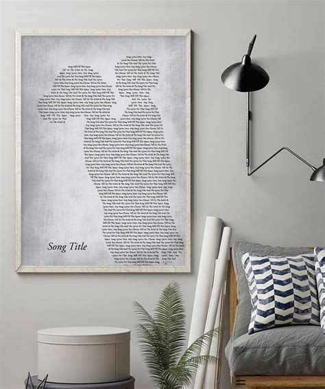 Custom Lyrics Poster Lyrics Canvas Print Lyrics Wall Art Etsy