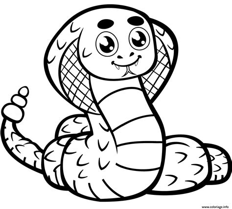 Grâce à l'étendue des pinceaux, vous pouvez dessiner et peindre de manière intuitive tout comme vous le feriez sur du papier ou une toile. Coloriage Mignon Cobra dessin