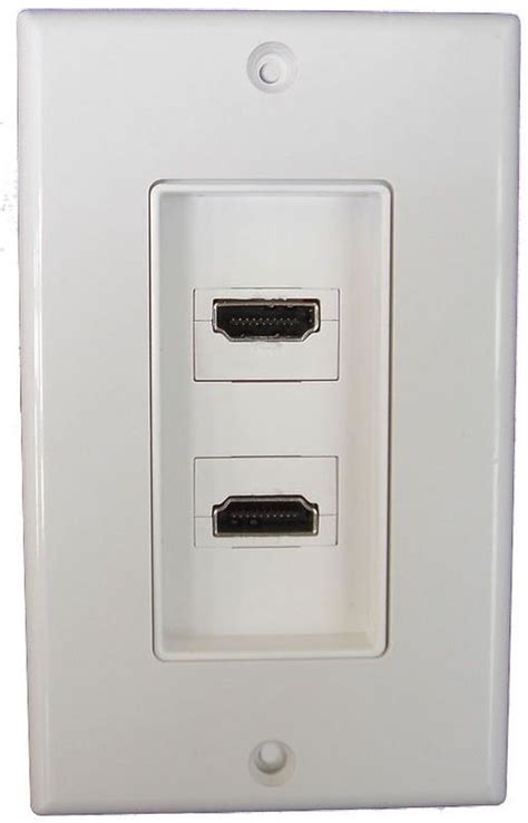 Hdmi Dual Wall Plate Wall Plate For In Wall Cable Installation