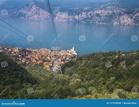Cable Car From Malcesine Up To The Summit Of Monte Baldo In Italy