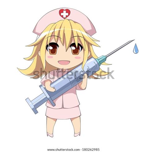 Cute Nurse Syringe Stock Illustration 180262985