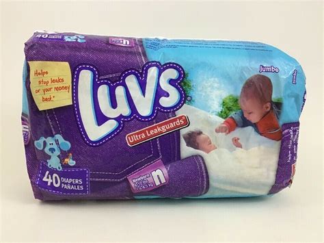 vintage luvs blues clues blue dog size  newborn diapers   ct sealed disposable diapers