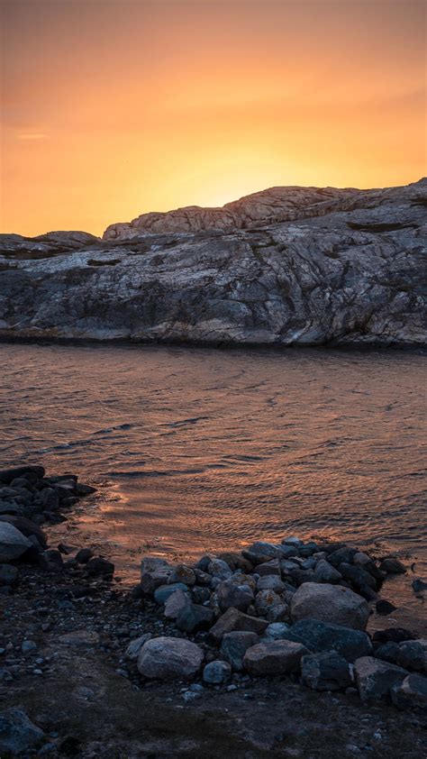 Nature Coast Stones Rocks Sunset