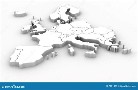 White Map Of Europe With Countries On Black Background Cartoon Vector