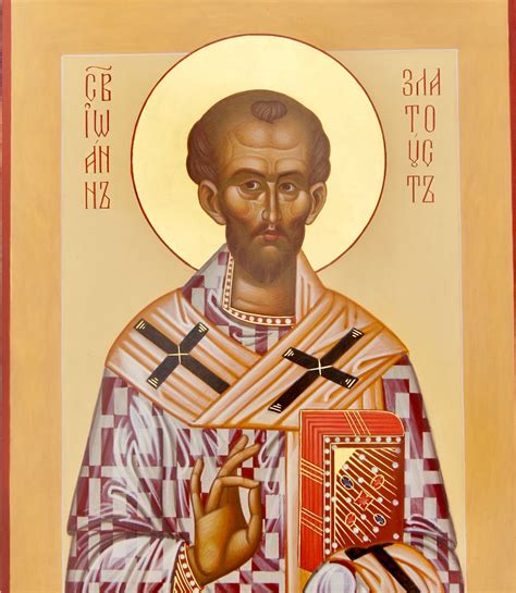 St John Chrysostom Icon Orthodox Hand Painted Orthodox Etsy