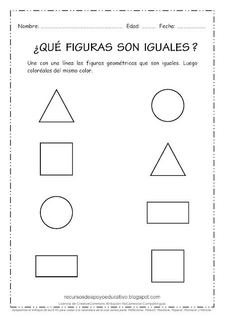 Recursos De Apoyo Educativo Actividades Con Figuras Geométricas Para