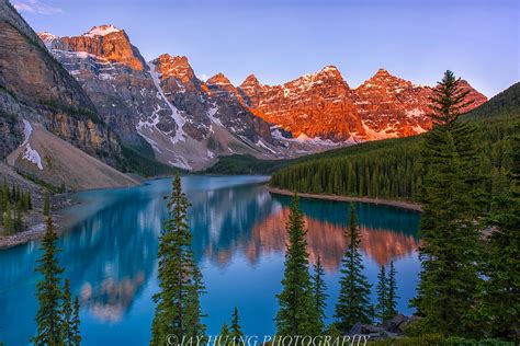 Moraine Lake Sunrise Even Without Dramatic Clouds The