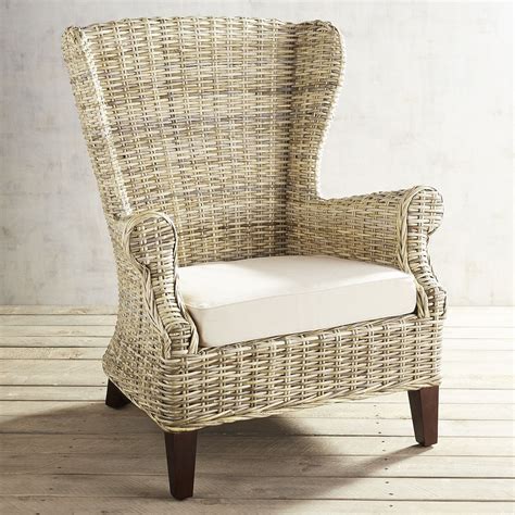Our outdoor wicker chairs are an essential extension of your decorating style indoors. Loxley Wicker Wingback Chair | Wingback chair, Furniture ...