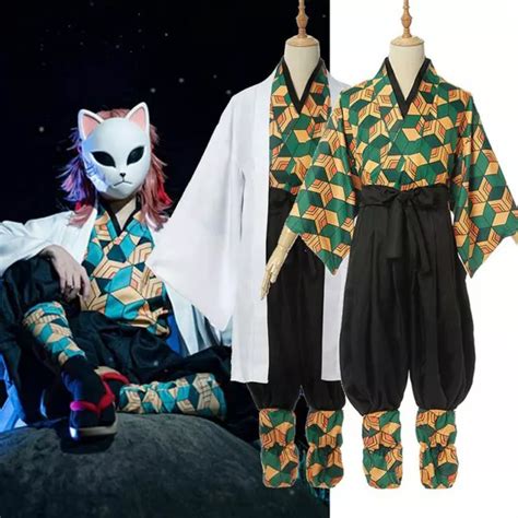 Demon Slayer Kimetsu No Yaiba Sabito Cosplay Costume Kimono Outfit Suit Uniform Picclick