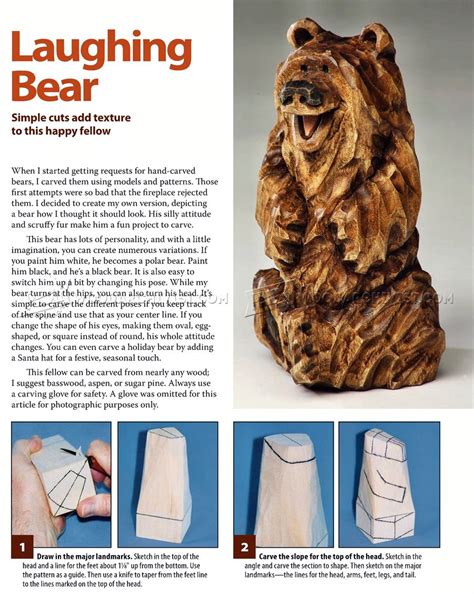 Bear Carving Wood Carving Patterns Woodarchivist