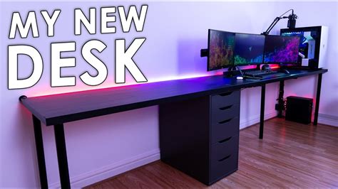 My New Gaming Setup Desk Ikea Linnmon Youtube