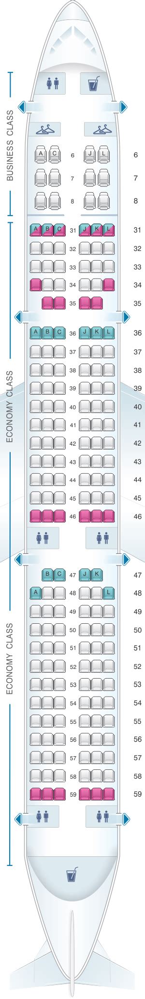Seat Map China Eastern Airlines Airbus A321 200 182pax Seatmaestro