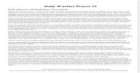 Cindy Trimm Daily Warfare Prayer2 Pdf Document