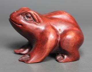 Chinese Old Boxwood Handwork Carving Frog Netsuke Photo Netsuke