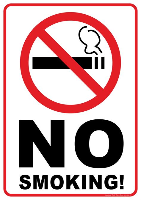 No Smoking Sign Printable Pdf Printable Blank World