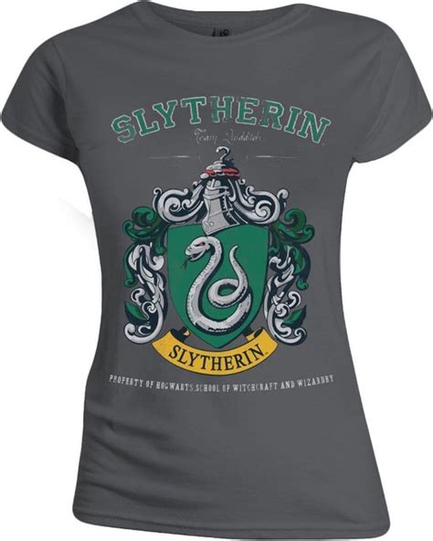 Harry Potter Slytherin Team Vrouwen T Shirt Grijs Xl