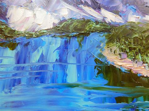 Banff Painting Mountain Lake Original Art Moraine Lake Artwork Etsy