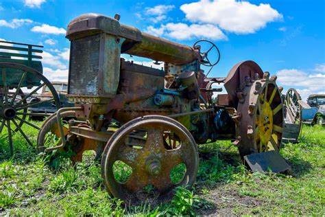 Premium Photo Old Unrestored And Abandoned Tractors