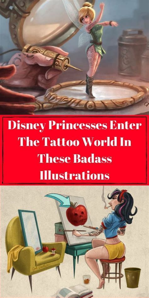Disney Princesses Enter The Tattoo World In These Badass Illustrations
