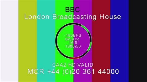 Bbc London Broadcasting House Test Card Youtube
