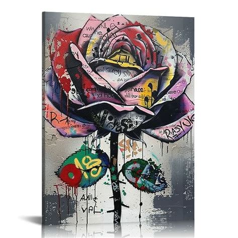 Aristuring Graffiti Canvas Wall Art Street Graffiti Canvas Wall Art