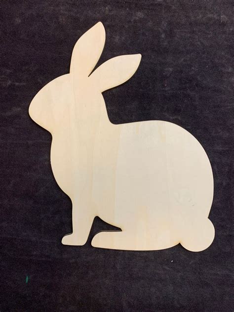 Rabbit Wood Blank Bunny Cutout Bunny Wood Blank Wood Cutout Wood