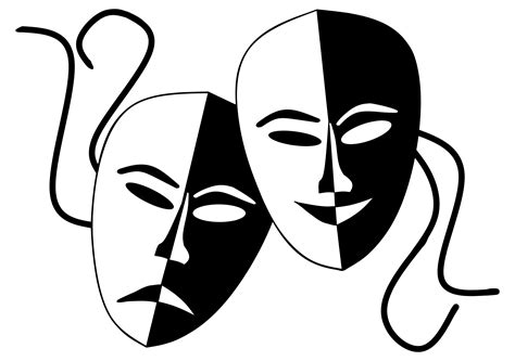 Drama Masks Silhouette At Getdrawings Free Download