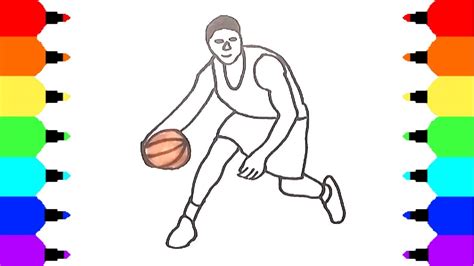 How To Draw Basketball Player Coloring Pages And Drawing Youtube