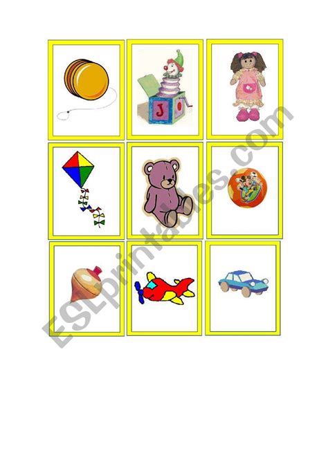Flashcards Toys Esl Worksheet By Laura Crespillo