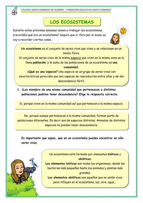 Ejercicio De Guia De Ciencias Naturales Ecosistema Artofit