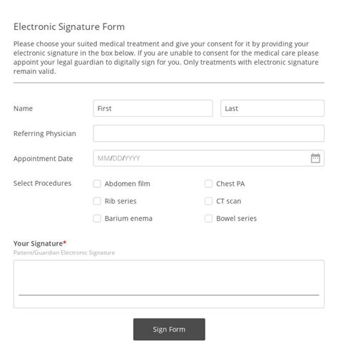 Free Electronic Signature Form Template 123formbuilder