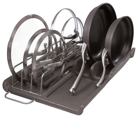 With a great variety of styles, sizes and finishes, these pot. Slide Out Lid and Pan Organizer - Contemporary - Pantry ...