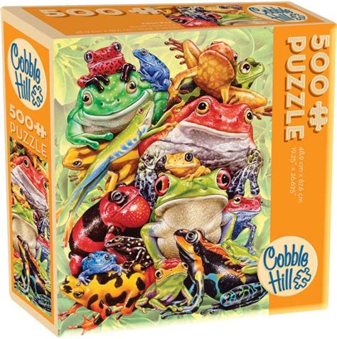 Cobble Hill Frog Pile 500 Piece Jigsaw Puzzle By Outset Media
