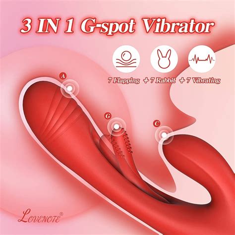 Flapping Rabbit Vibrator Tapping G Spot Massager Dildo Sex Toys For