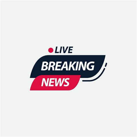 Breaking News Live Tv Label Logo Vector Template Design Illustration