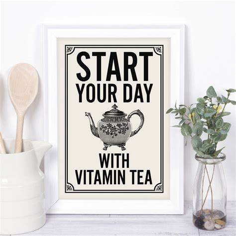Tea Quote Print The Perfect T For The Tea Lover By Tea One Sugar