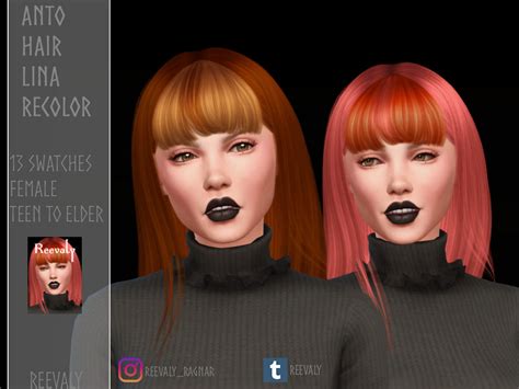 The Sims Resource Anto Hair Lina Recolor