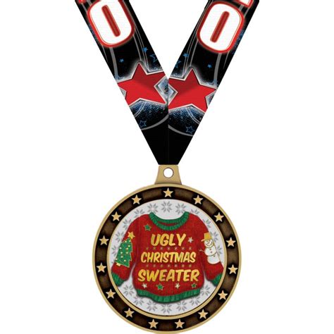 Ugly Sweater Trophies Ugly Sweater Medals Ugly Sweater Plaques And