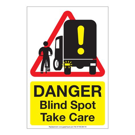Blind Spot Take Care Danger Vehicle Warning Graphics Uk